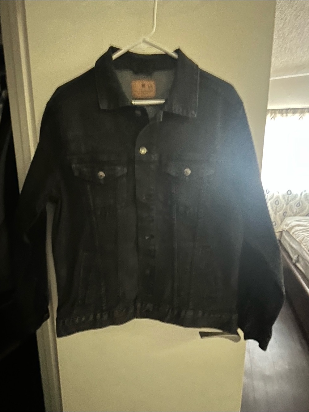 Unk Black Denim Shirt Jacket - Men's Lightweight Trucker